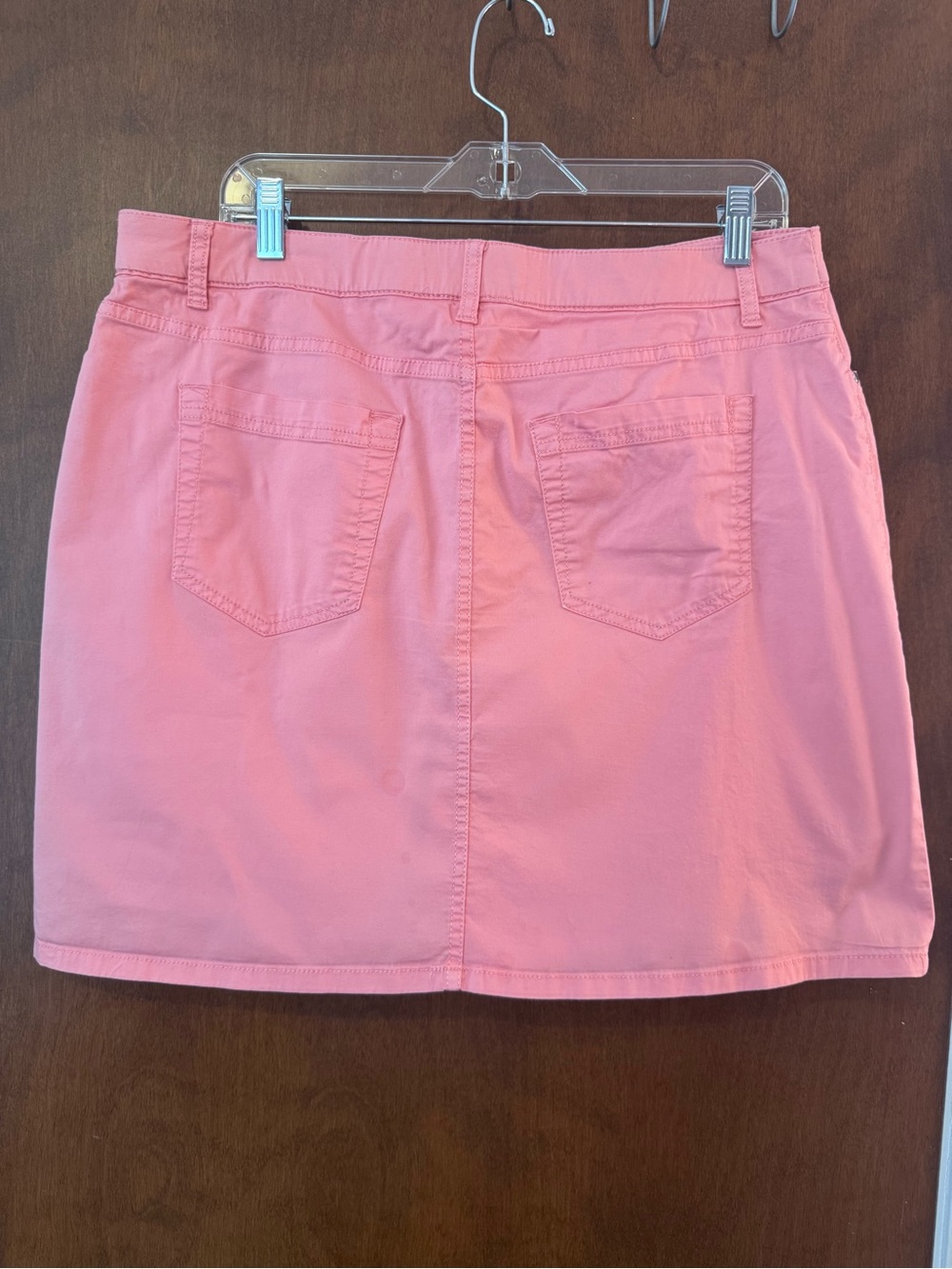 Croft & Barrow Classic Fit Pink Stretch Skort Size 16 Pockets Cotton Blend - Picture 2 of 4